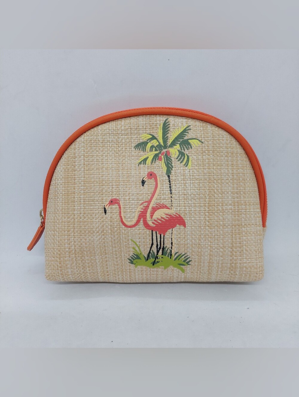 Tommy Bahama Make-Up Cosmetic Zipper Case Pouch Bag Flamingo Tropical NWOT